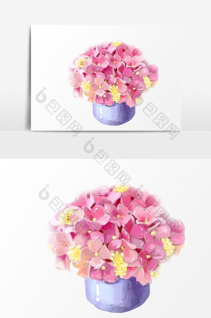 粉色花朵装饰图案