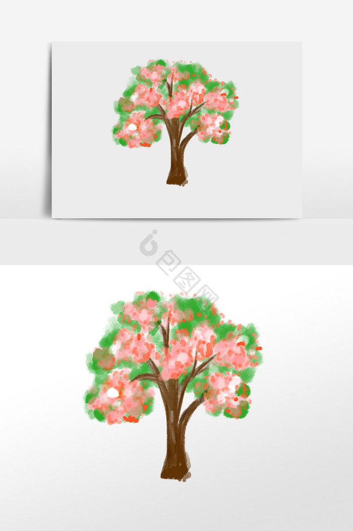 花树插画图片