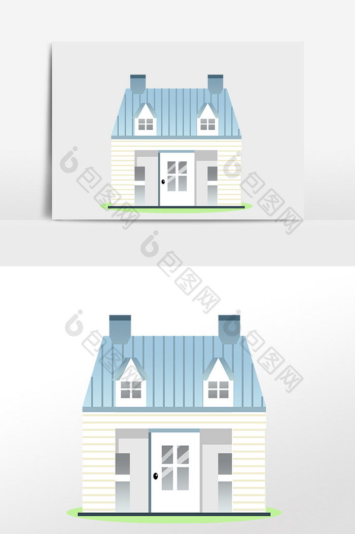 手绘建筑房屋插画