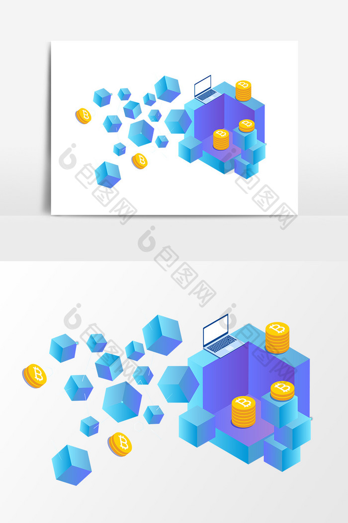 手绘卡通金融元素设计