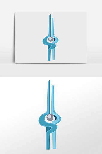 扁平风矢量手绘济南旅游建筑泉标图片下载