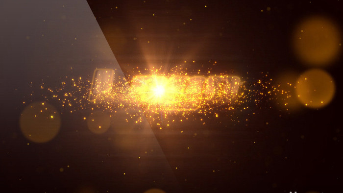 光斑闪耀粒子星光黑金标志片头动画AE模板