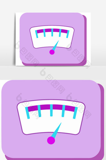 卡通体重秤设计元素图片