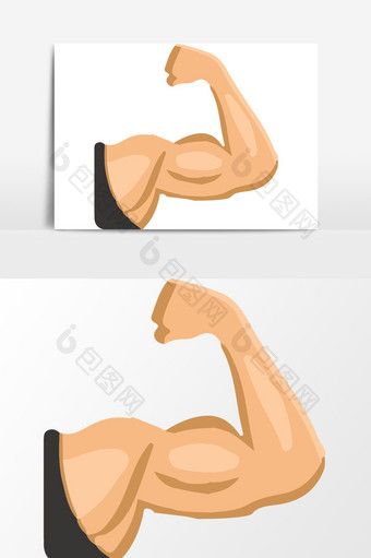 卡通肌肉锻炼元素图片