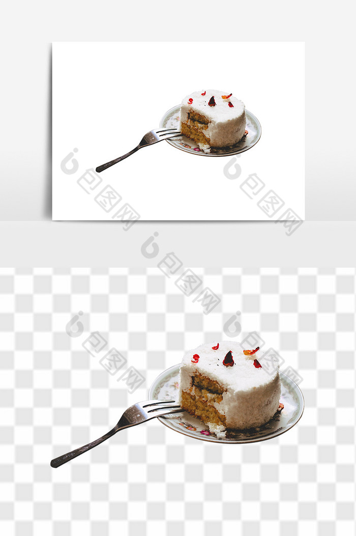 生日蛋糕刀叉免抠图片图片