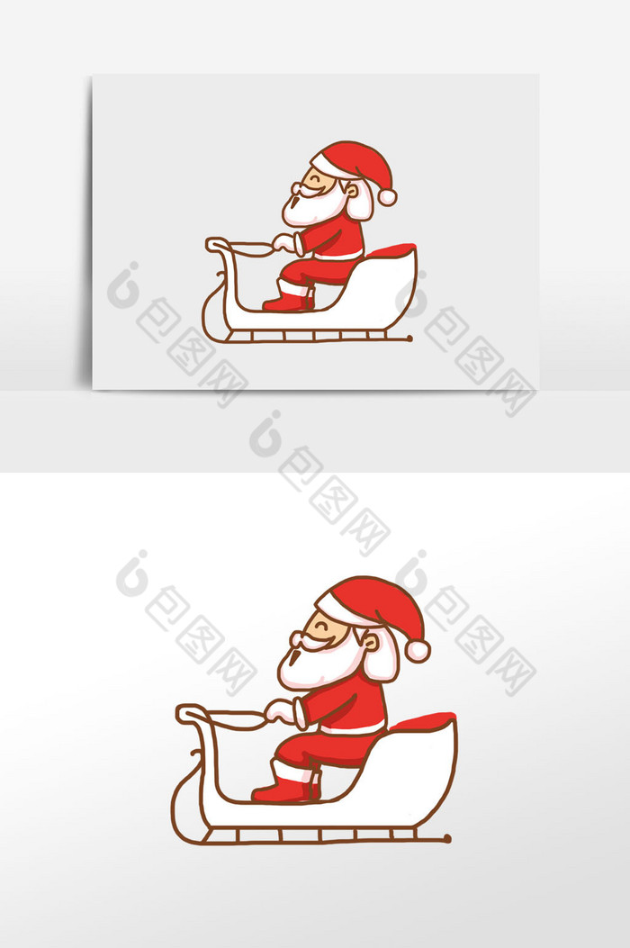 手帐圣诞老人雪橇图片图片