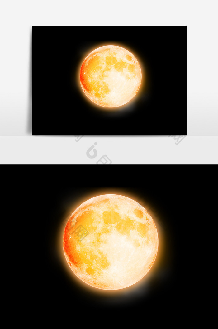 发光的月亮PSD图片图片