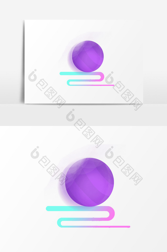 紫色月亮PSD素材