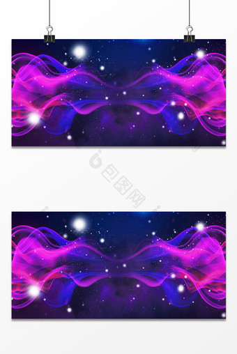 星空紫色设计背景图片