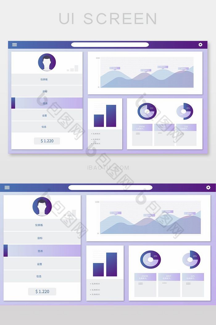 蓝紫商务后台系统数据网页界面图片图片