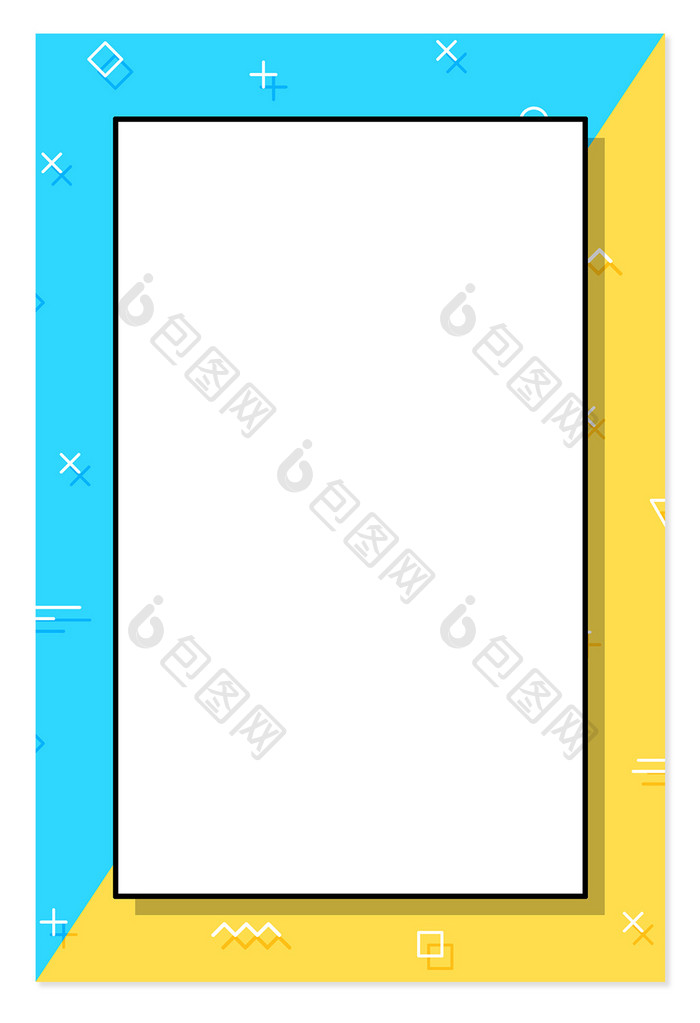 清新手绘风简约大气相框背景