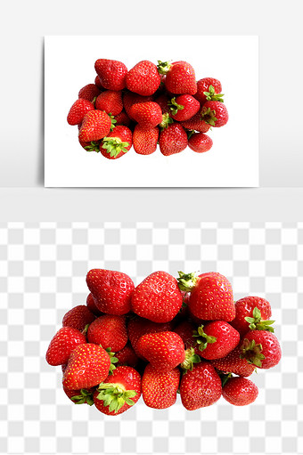 新鲜草莓食物水果素材图片