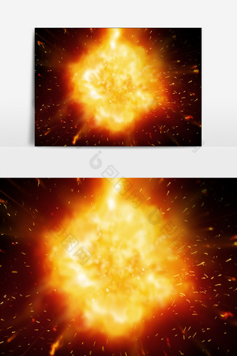 火焰爆炸设计元素图片