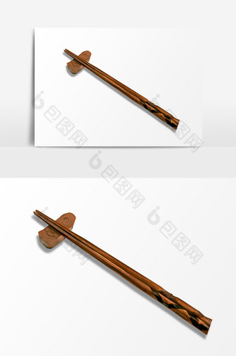高雅的木质长筷PSD素材图片