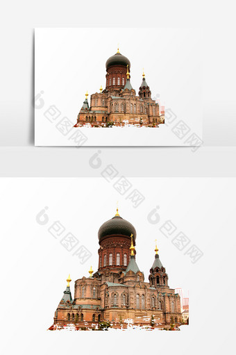 西方俄罗斯建筑PSD素材图片