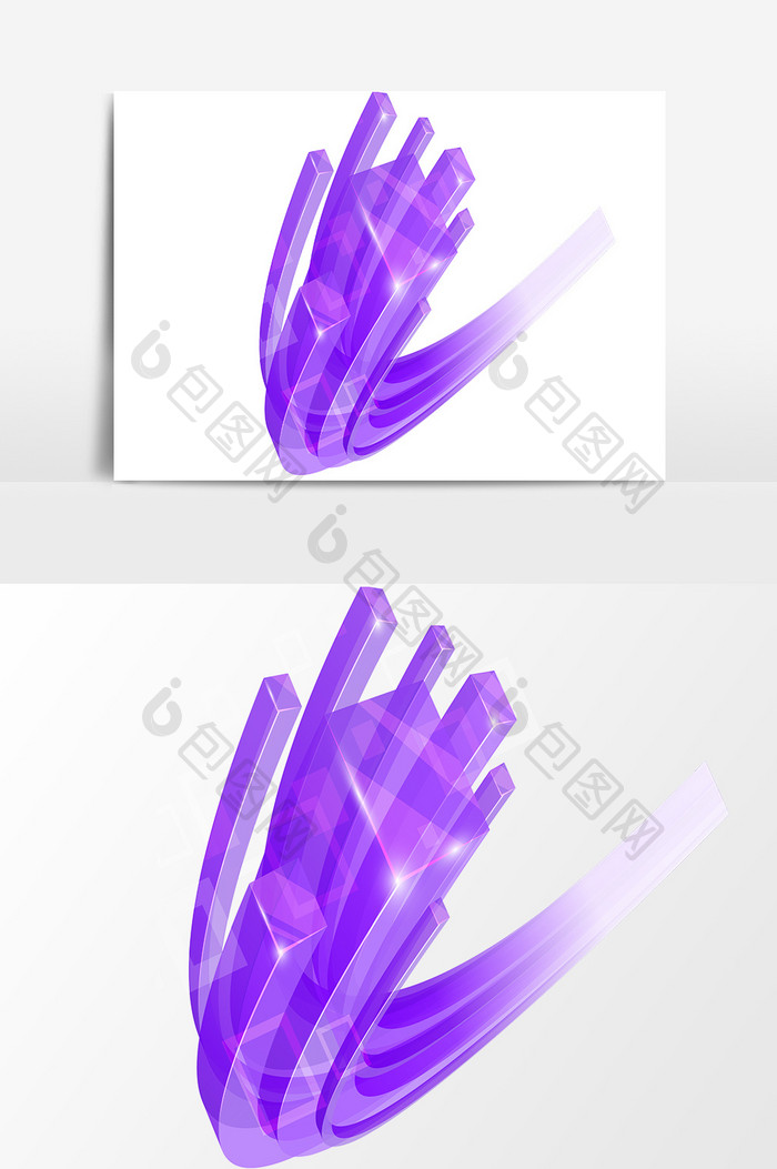 紫色飘逸科技设计元素