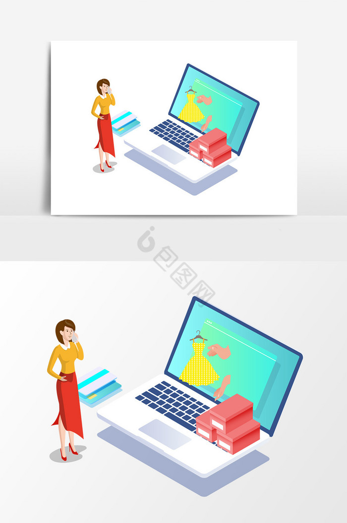 女人电脑衣服图片