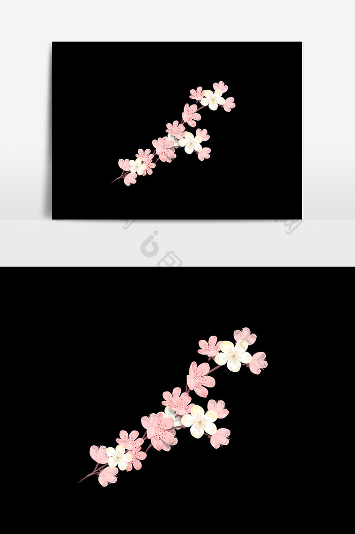 粉色小碎花设计元素