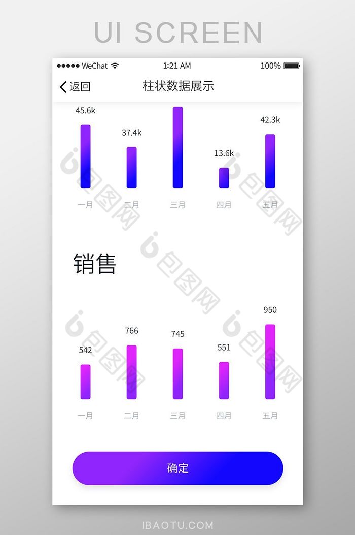 精美紫色扁平数据管理UI界面图片图片