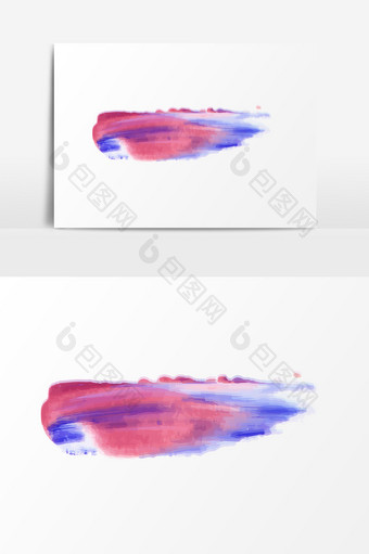 紫红水墨笔刷PSD素材图片