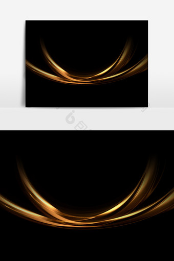 光效线条曲折科技设计元素图片