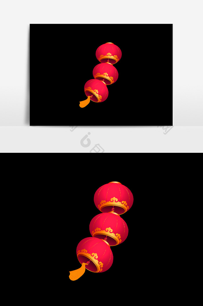 喜庆红灯笼设计元素