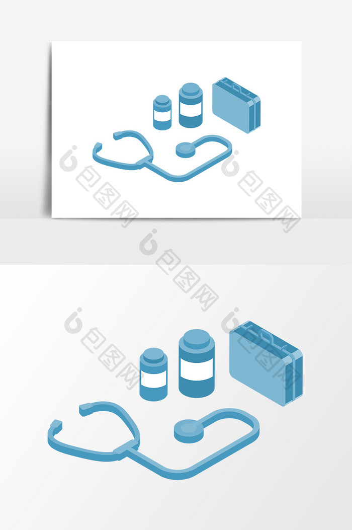卡通医疗箱设计元素