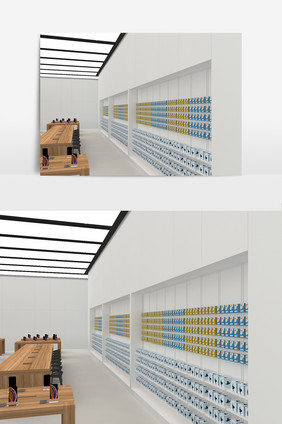 苹果手机配件展示形象墙模型