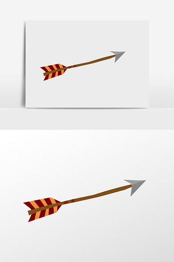手绘弓箭的箭插画元素图片