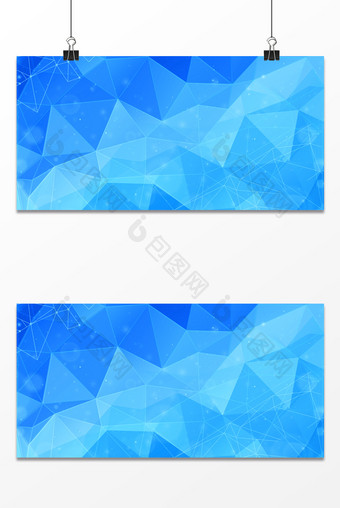 低多边蓝色抽象概念背景图图片