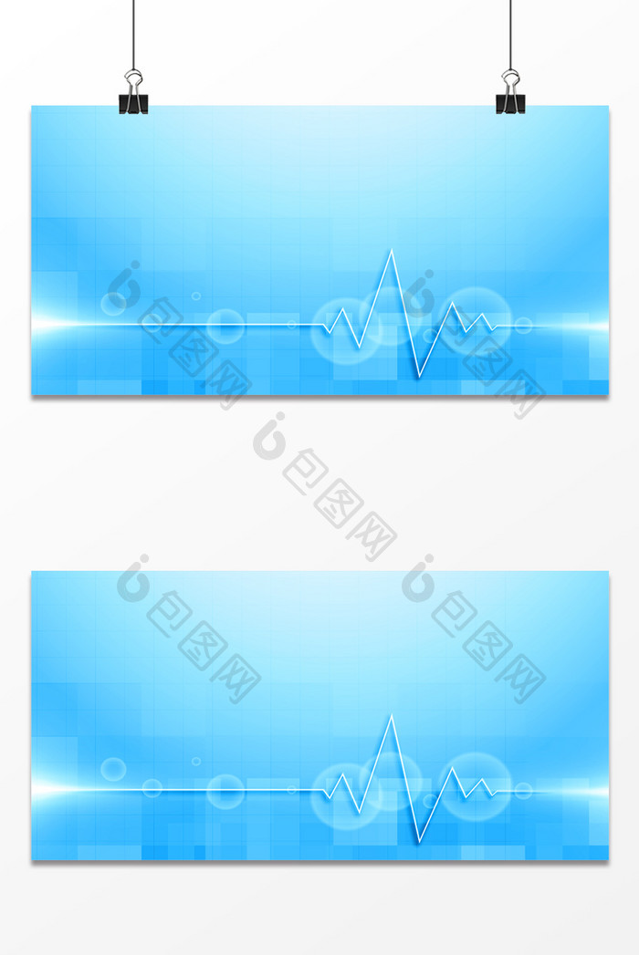生物医疗蓝色技术背景图