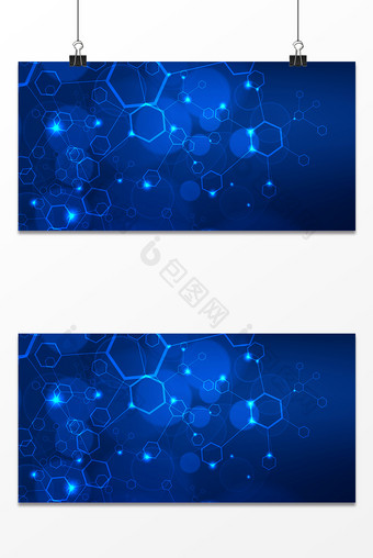 蓝色网状结构科技背景图片