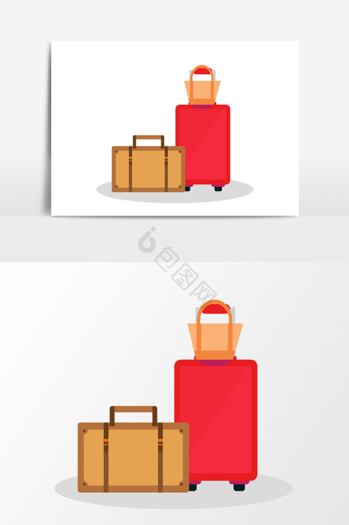 卡通行李箱图片-卡通行李箱素材免费下载-包图网