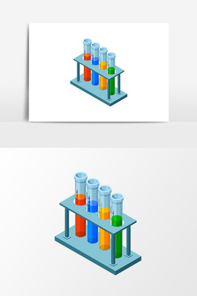 卡通试管药物元素
