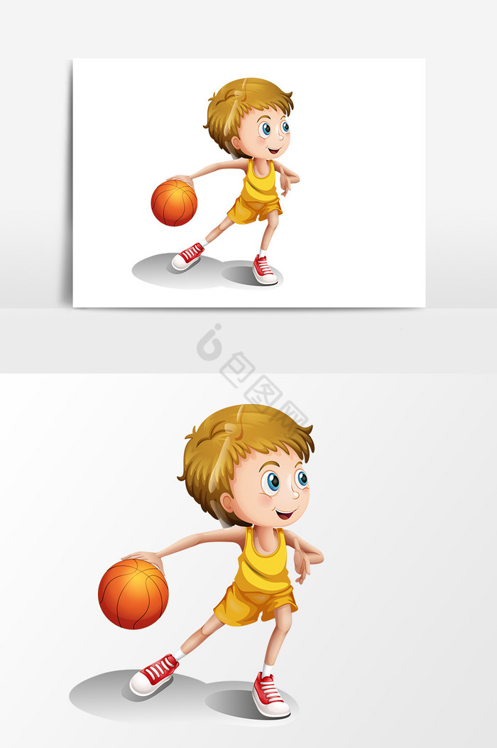 小男孩打篮球图片