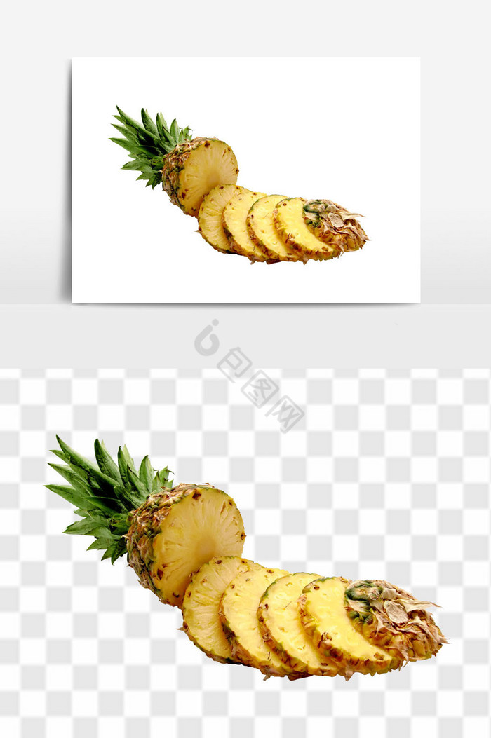 免扣PNG水果菠萝图片