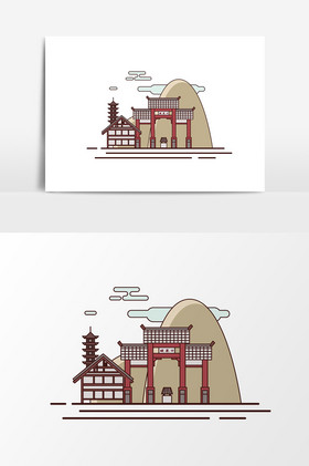 偏平化重庆磁器口景点