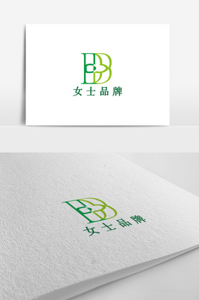 绿色清新女士品牌logo标志