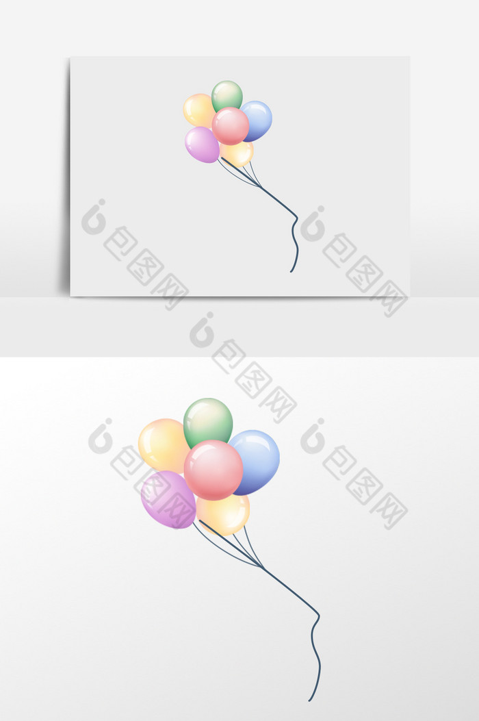 一把气球插画图片图片