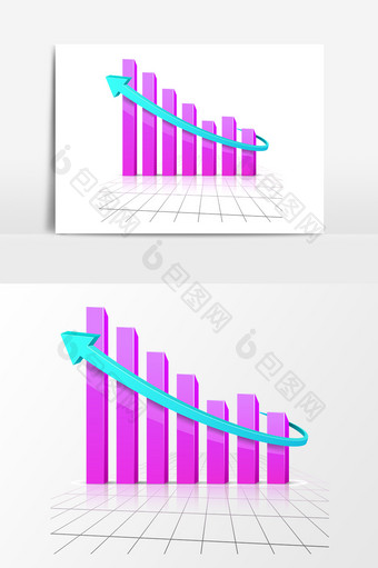 卡通手绘金融上升元素图片