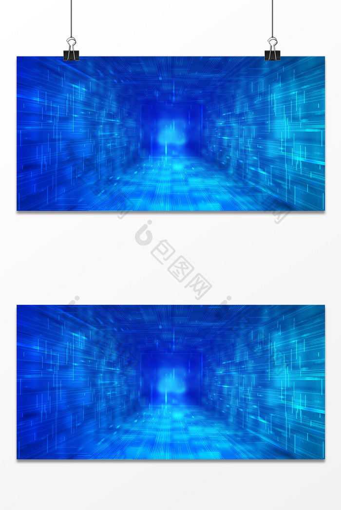 数码科技蓝色商务海报背景