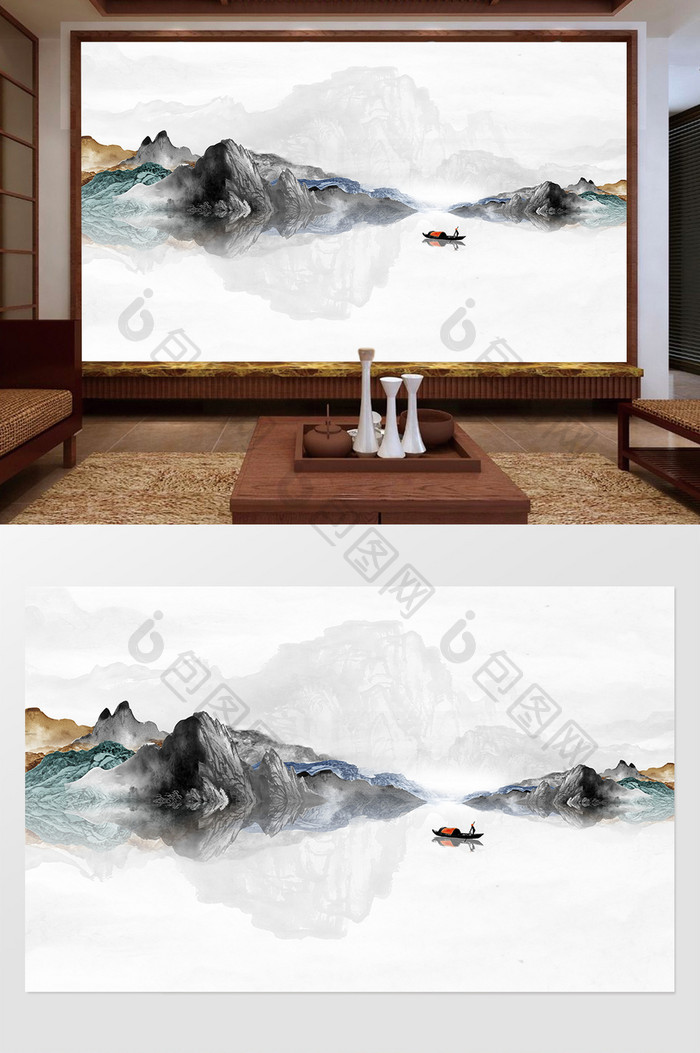 新中式山水风景画