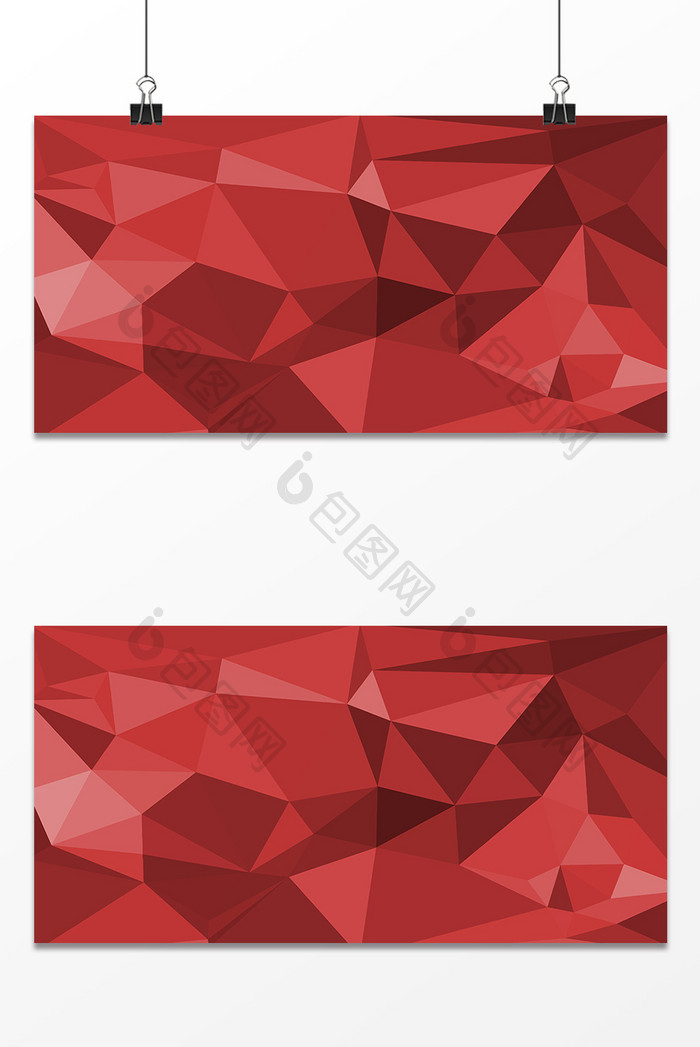 红色几何拼接背景设计