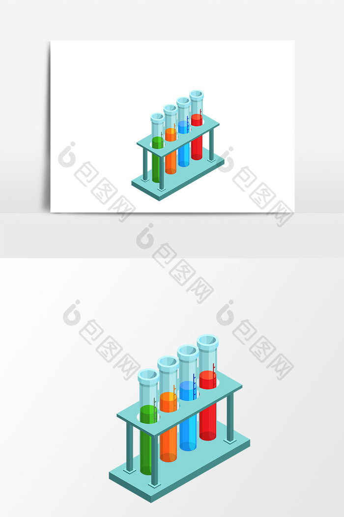 卡通试管架药物设计元素