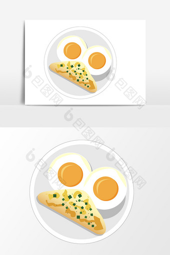 卡通煎鸡蛋设计元素图片