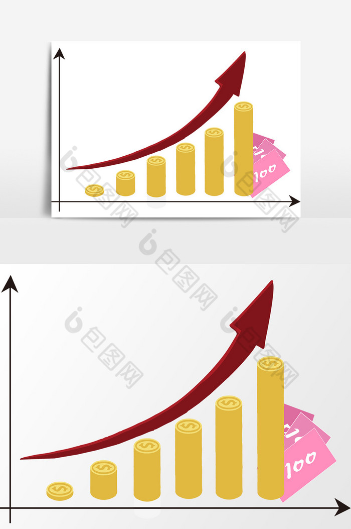 股票增幅纸币图片