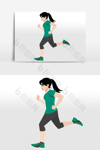 运动健身跑步元素图片