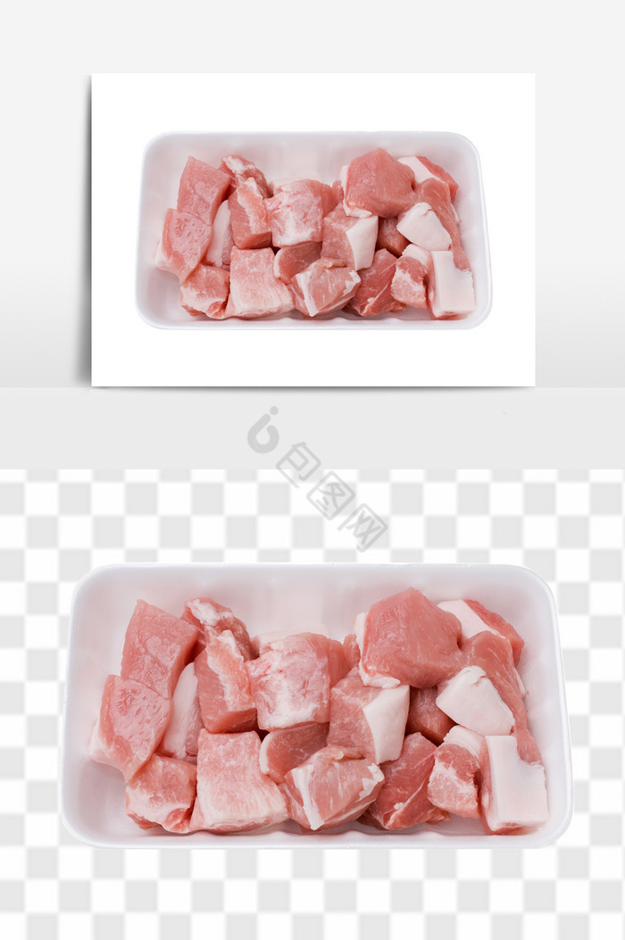新鲜进口日本猪肉切块图片
