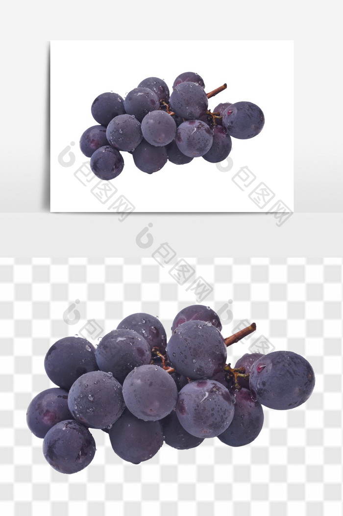 新鲜进口蓝葡萄水果元素