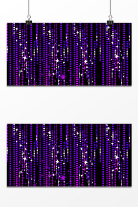 紫色竖纹星光科技商务背景